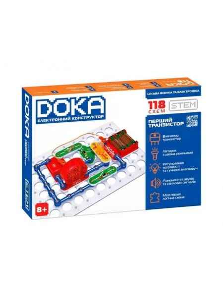 Електронний конструктор DOKA 118 Схем Різнобарвний (D70701)