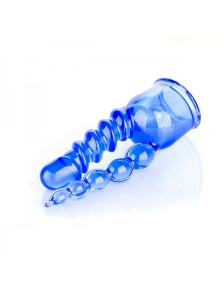 Насадка жіноча подвійна на вібромасажер Hitachi Magic Wand Massager Блакитний (hub_bJkP96546)