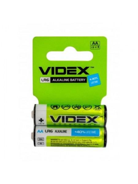 Батарейка лужна Videx LR6 AA