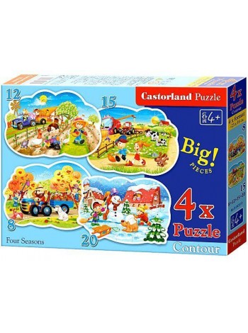 Пазли 4 в 1 Дане життя Castorland (В-043019)