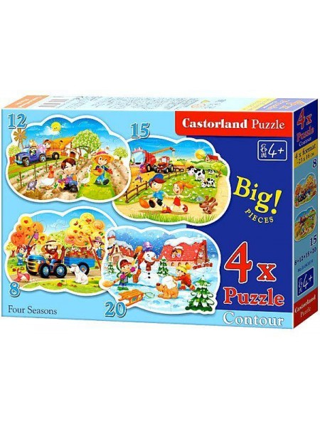 Пазли 4 в 1 Дане життя Castorland (В-043019)