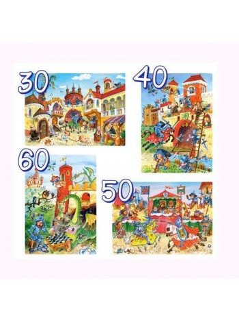 Пазли 4 в 1 Лицарі Castorland (В-04195)
