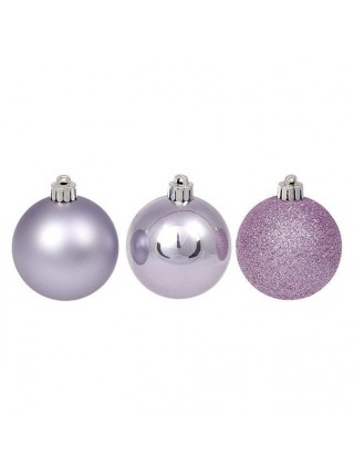 Набір пластикових новорічних куль Flora 6 шт. D-6 см (12044)