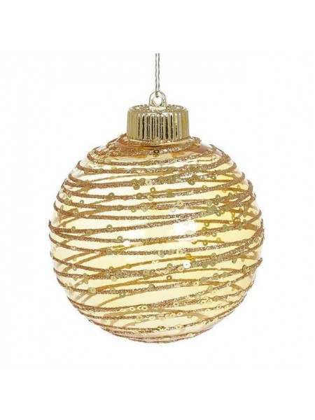 Куля новорічна пластикова Flora D-10 см (12331)