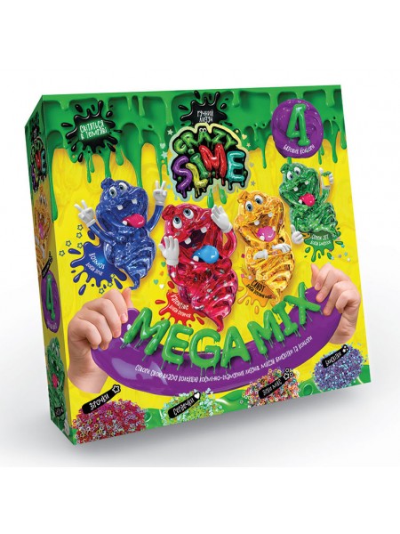Дитячий набір для проведення дослідів "Crazy Slime" Danko Toys SLM-03 4в1 укр (SLM-03-01U)