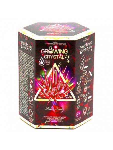 Дитячий набір для дослідів GROWING CRYSTAL Danko Toys GRK-01 укр Rubin