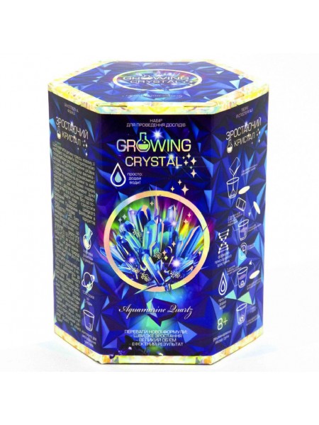 Дитячий набір для дослідів GROWING CRYSTAL Danko Toys GRK-01 укр (Aquamarine)