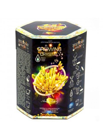 Дитячий набір для дослідів GROWING CRYSTAL Danko Toys GRK-01 укр (Amber)