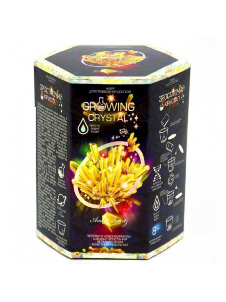 Дитячий набір для дослідів GROWING CRYSTAL Danko Toys GRK-01 укр (Amber)
