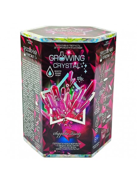 Дитячий набір для дослідів GROWING CRYSTAL Danko Toys GRK-01 укр Sapphire