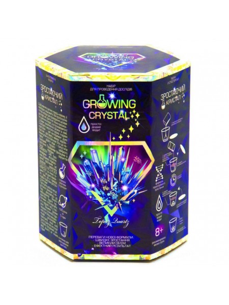 Дитячий набір для дослідів GROWING CRYSTAL Danko Toys GRK-01 укр (Topaz)
