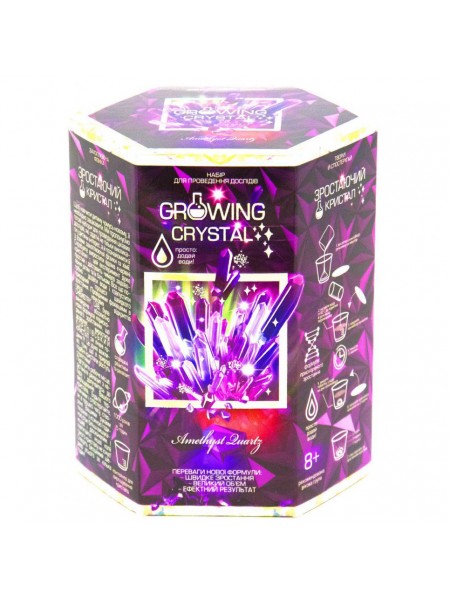 Дитячий набір для дослідів GROWING CRYSTAL Danko Toys GRK-01 укр (Amethyst)