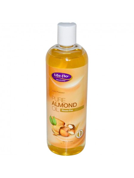 Мигдальна олія для шкіри Almond Oil Life Flo Health чиста 473 мл