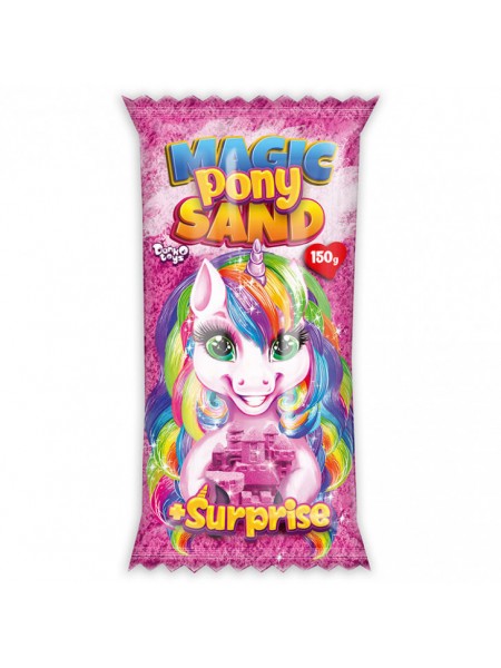 Кінетичний пісок "Magic Pony Sand" Danko Toys MPS-01 рус 150 г Рожевий