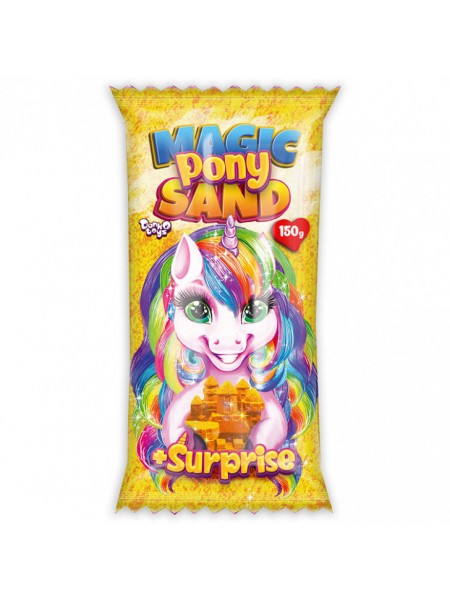 Кінетичний пісок "Magic Pony Sand" Danko Toys MPS-01 рус 150 г Жовтий