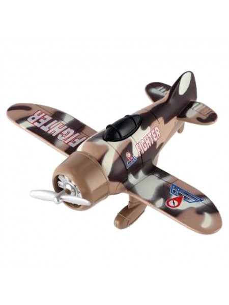 Дитячий металевий "Самолет" A-Toys XG879-102 інерційний Бежевий