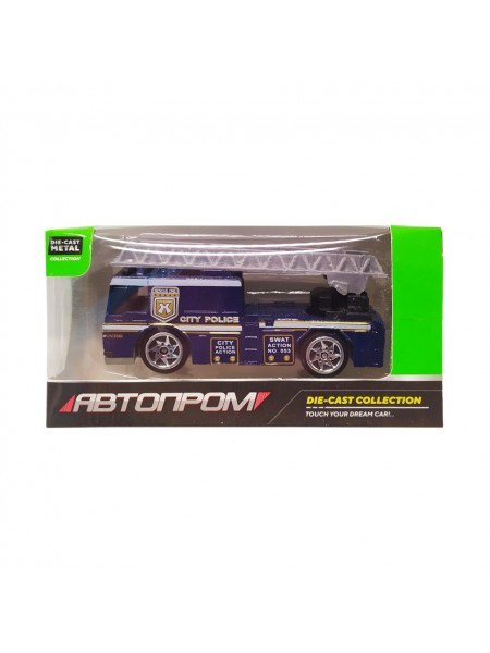 Дитяча металева машинка АвтоПром 7629 масштаб 1:64 Citi Police зі сходами