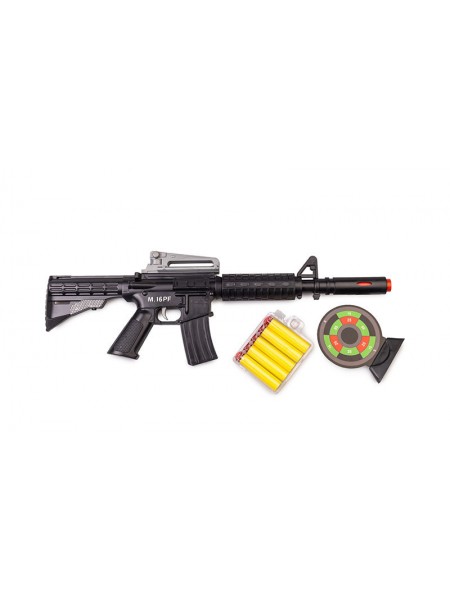 Іграшковий автомат з м'якими кулями M16 PF Golden Gun 910GG Чорний