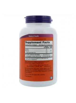 CLA для зниження ваги NOW Foods CLA 800 mg 90 Softgels NF1727