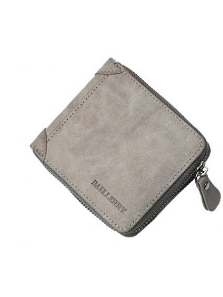 Чоловічий гаманець BAELLERRY Male Mini шкіряне портмоне Short Сірий (SUN1163)