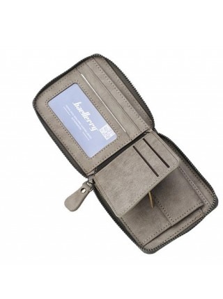 Чоловічий гаманець BAELLERRY Male Mini шкіряне портмоне Short Сірий (SUN1163)