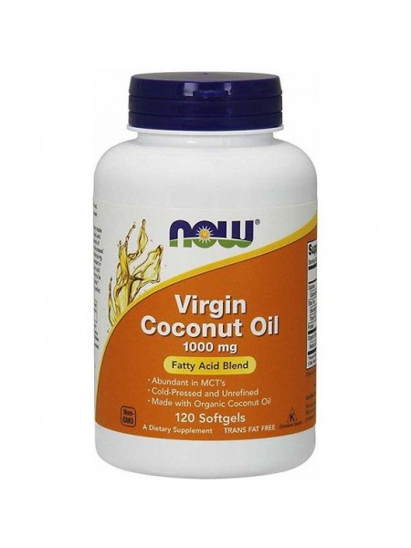 Кокосова олія NOW Foods Coconut Oil 1000 mg 120 Softgels