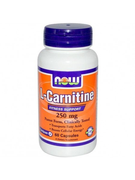 Карнітин NOW Foods L-Carnitine 250 mg 60 Caps