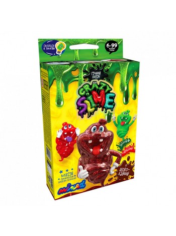 Дитячий набір для проведення дослідів "Crazy Slime" Danko Toys SLM-02 укр Шоколадний