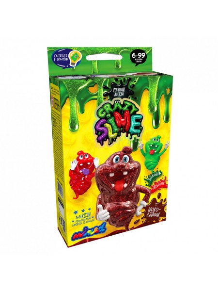 Дитячий набір для проведення дослідів "Crazy Slime" Danko Toys SLM-02 укр Шоколадний