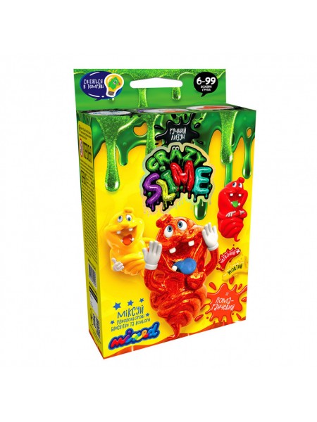 Дитячий набір для проведення дослідів "Crazy Slime" Danko Toys SLM-02 укр Жовтогарячий
