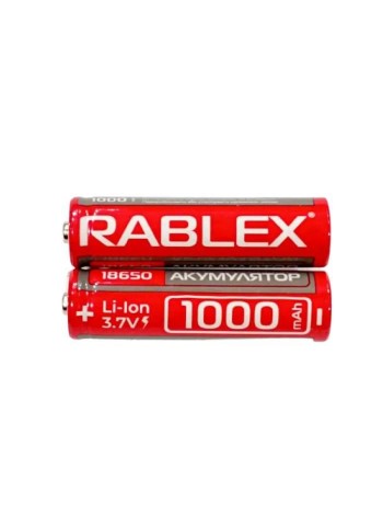 Акумулятор Li-Ion 18650 Rablex 1000 mAh 3,7 V без захисту