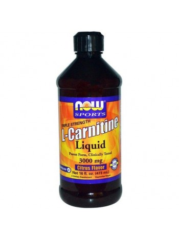 Карнитин NOW Foods L-Carnitine Liquid 3000 mg 473 ml /31 servings/ Citrus