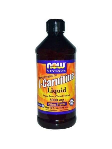 Карнитин NOW Foods L-Carnitine Liquid 3000 mg 473 ml /31 servings/ Citrus