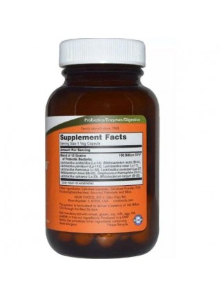 Пробиотик NOW Foods Probiotic-10 100 billion 30 Veg Caps NF2931