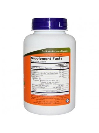 Травні ферменти NOW Foods Super Enzymes 180 Tabs
