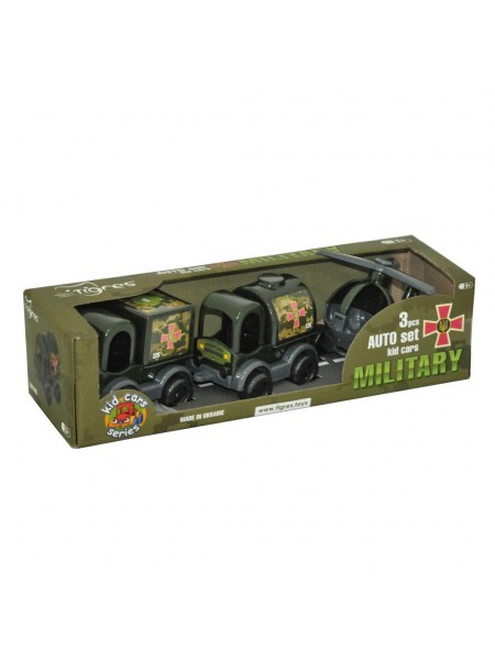 Набір авто Tigres Kid cars військовий 3 шт. 39998 (4820159399987)
