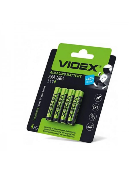 Батарейка місячна Videx LR06_AAA_4 4 шт
