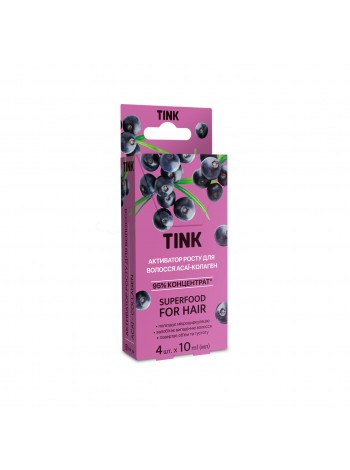 Концентрований активатор росту для волосся Асаї-Колаген Tink 10 мл x 4 шт.