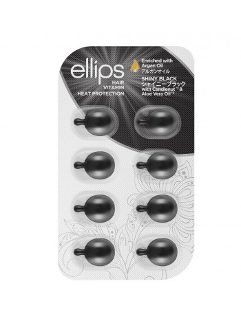 Вітаміни-олія для волосся Нічне сяйво з горіховою олією кукуї й олією алое вера Ellips 8 шт.