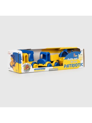 Набір авто Kid cars патріотичний 3 шт. Tigres 39996 Жовто-синій (2000989864219)