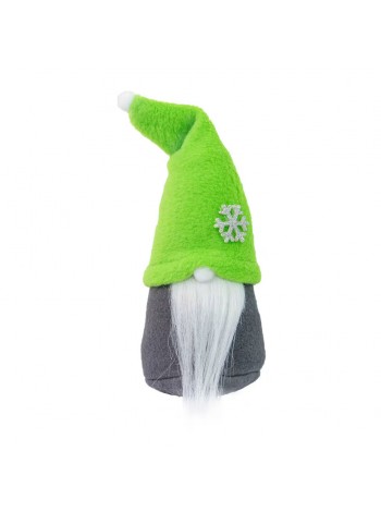 Фігурка Новорічний Гном маленький салатовий Strateg 60601 висота 19 см