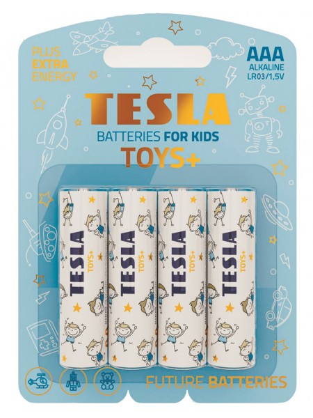 Батарейки Tesla AAA TOYS+ BOY LR03 / BLISTER FOIL 4 шт.