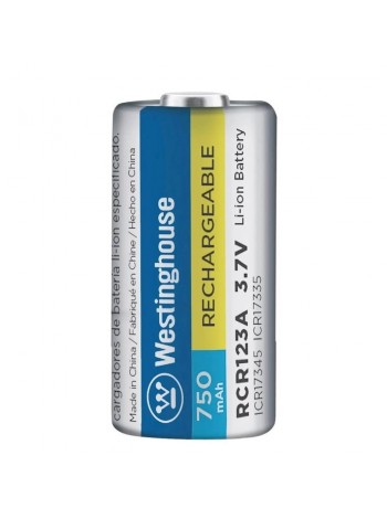 Аккумулятор Westinghouse Li-ion RCR123A, 3.7V, 750mAh, 1шт