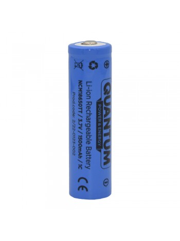 Акумулятор літій-іонний Quantum Li-ion NCM18650, 1500 mAh, 1С, з клемним виступом, 1 шт./уп