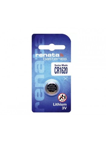 Батарейка RENATA CR1620 Lithium, 3V, 1х1 шт.