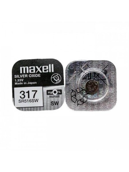Батарейка Maxell "таблетка" SR317/516SW 1 шт./пач.