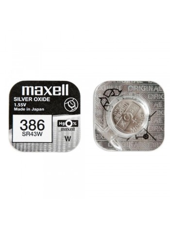 Батарейка Maxell "таблетка" SR386/43W 1шт/уп
