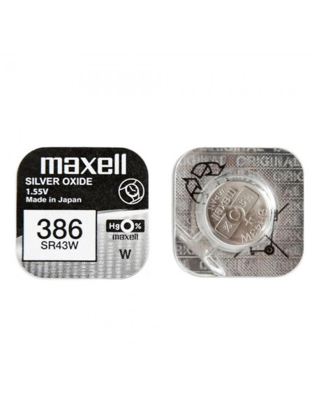 Батарейка Maxell "таблетка" SR386/43W 1шт/уп