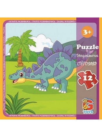 Пазли дитячі "Динозаври" G-Toys LD08 12 елементів