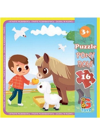 Пазли дитячі "Ферма" G-Toys LA08 16 елементів